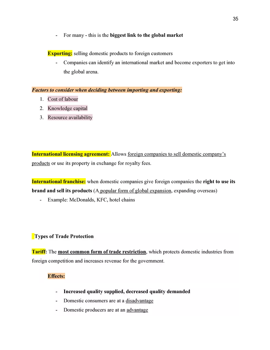 Economics Unit 4 International Economics - Page 3