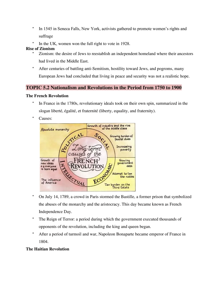 AP World History Unit 5 Revolutions - Page 2