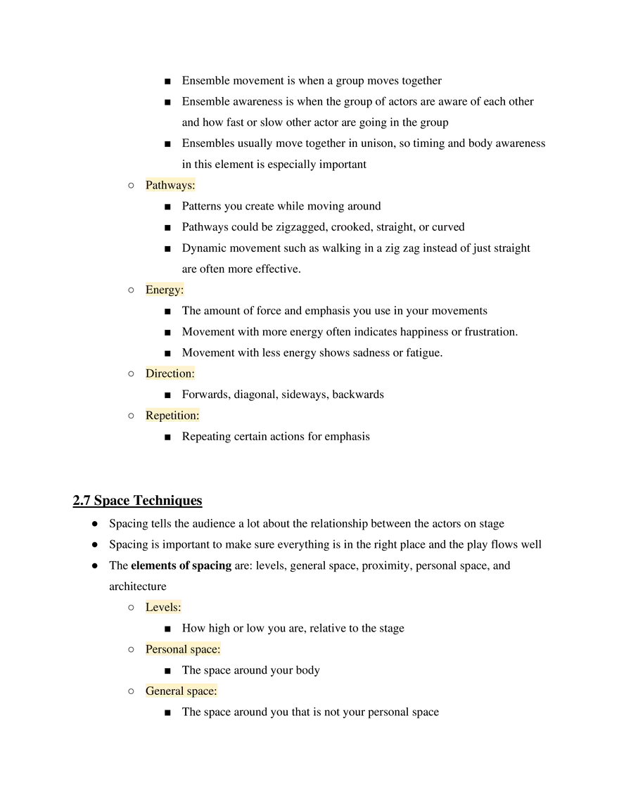 Drama & Theatre Unit 2 - Movement and Speech - Page 7