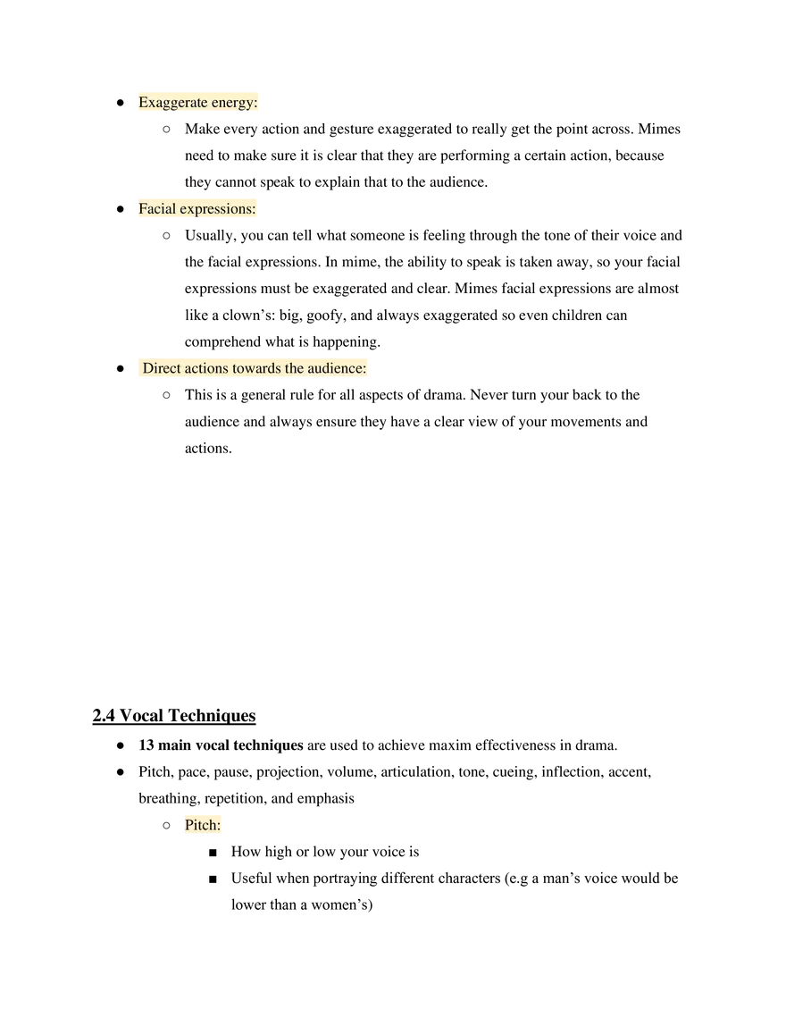 Drama & Theatre Unit 2 - Movement and Speech - Page 3