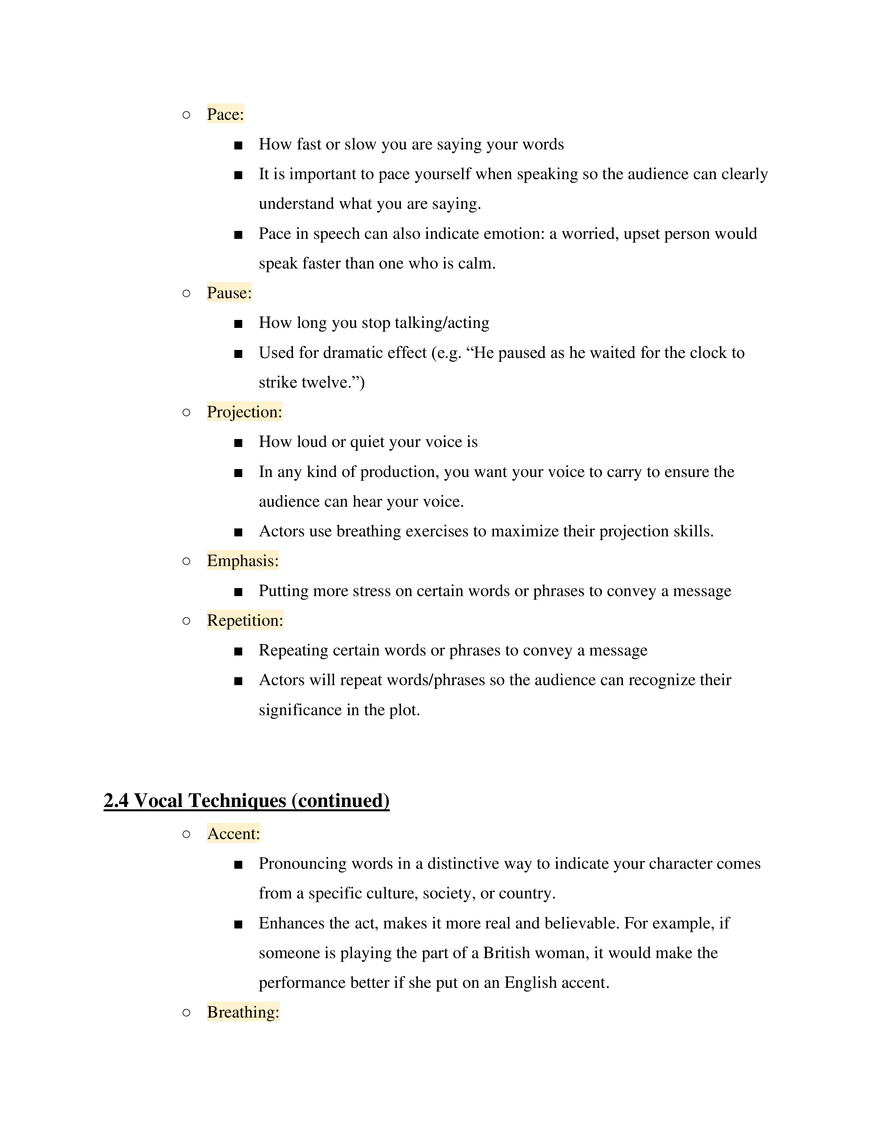 Drama & Theatre Unit 2 - Movement and Speech - Page 4