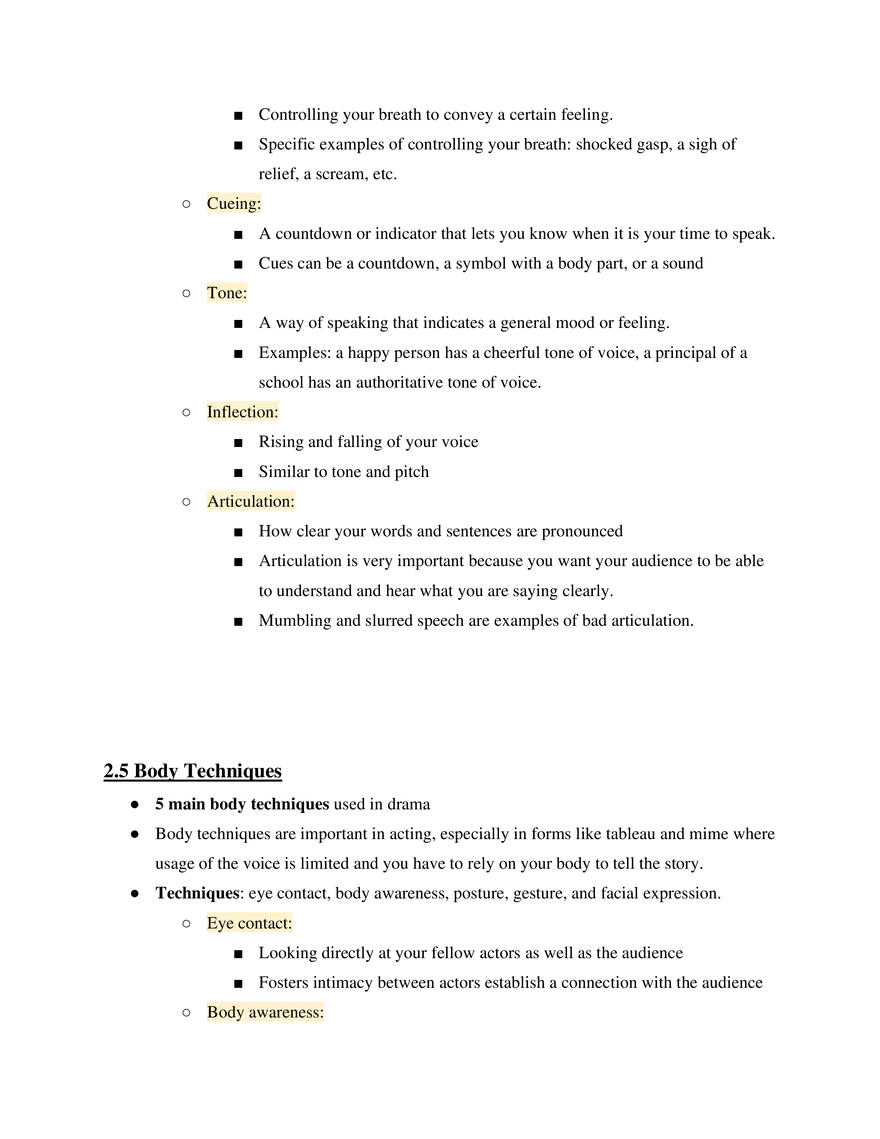 Drama & Theatre Unit 2 - Movement and Speech - Page 5