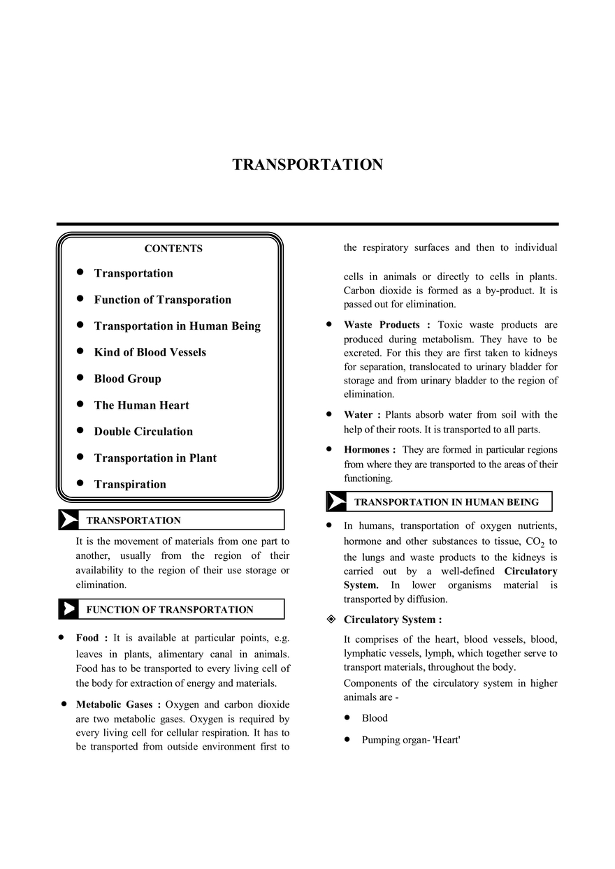 Transportation Notes - Page 1