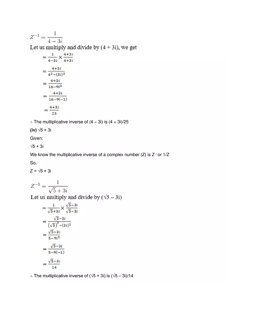 RD Sharma Solutions for Class 11 Maths Chapter 13 Complex - Page 12