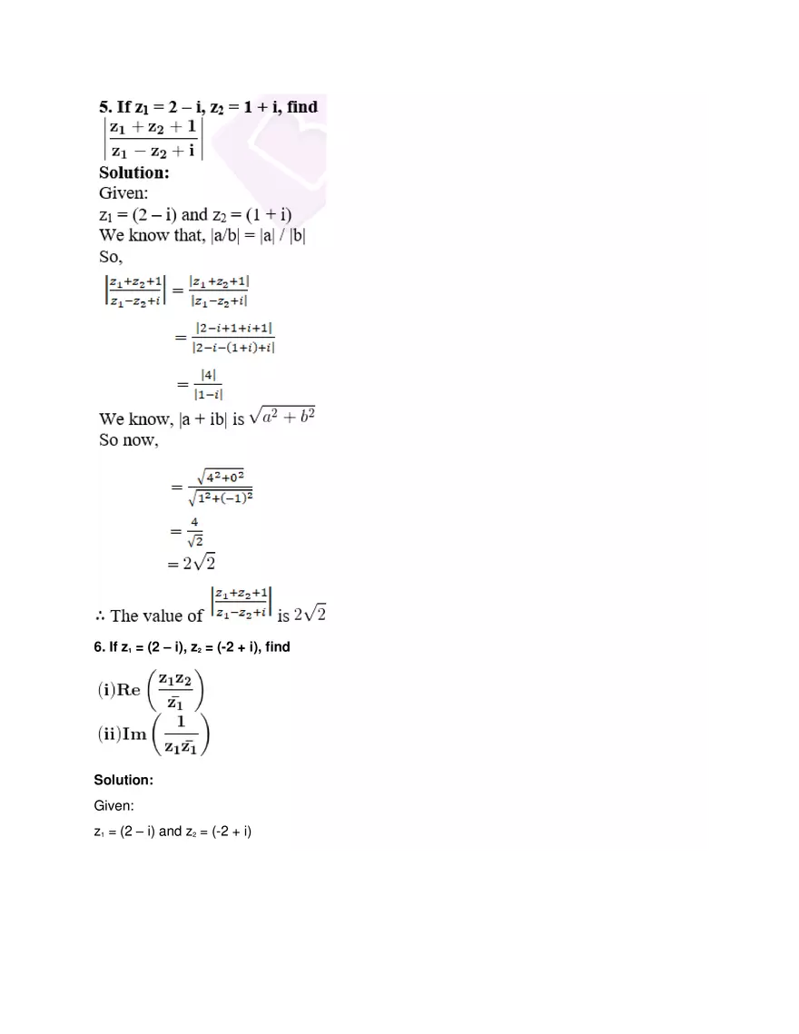 RD Sharma Solutions for Class 11 Maths Chapter 13 Complex - Page 14