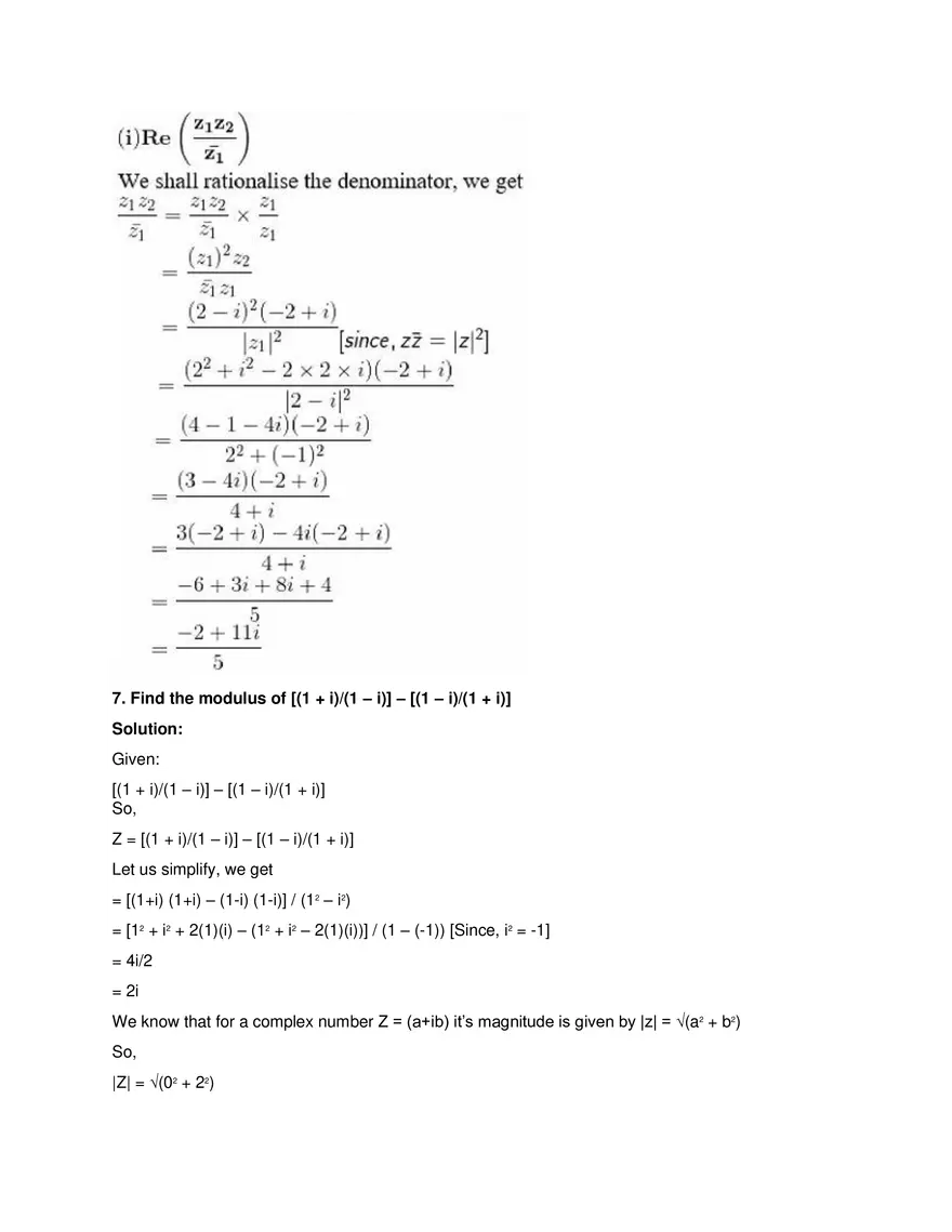 RD Sharma Solutions for Class 11 Maths Chapter 13 Complex - Page 16