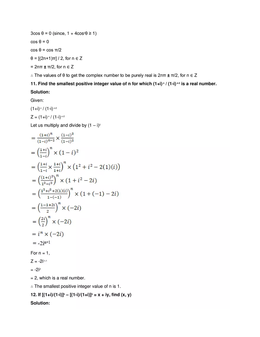 RD Sharma Solutions for Class 11 Maths Chapter 13 Complex - Page 19