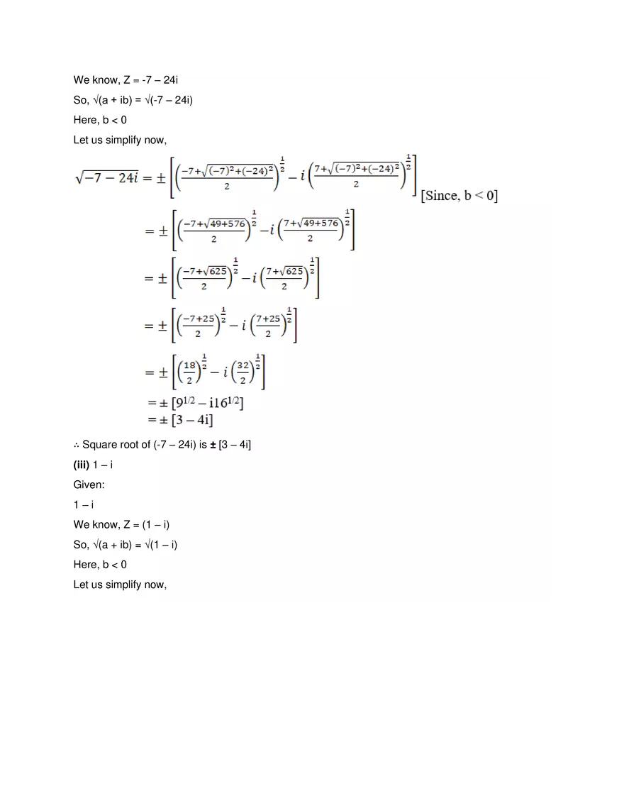 RD Sharma Solutions for Class 11 Maths Chapter 13 Complex - Page 23