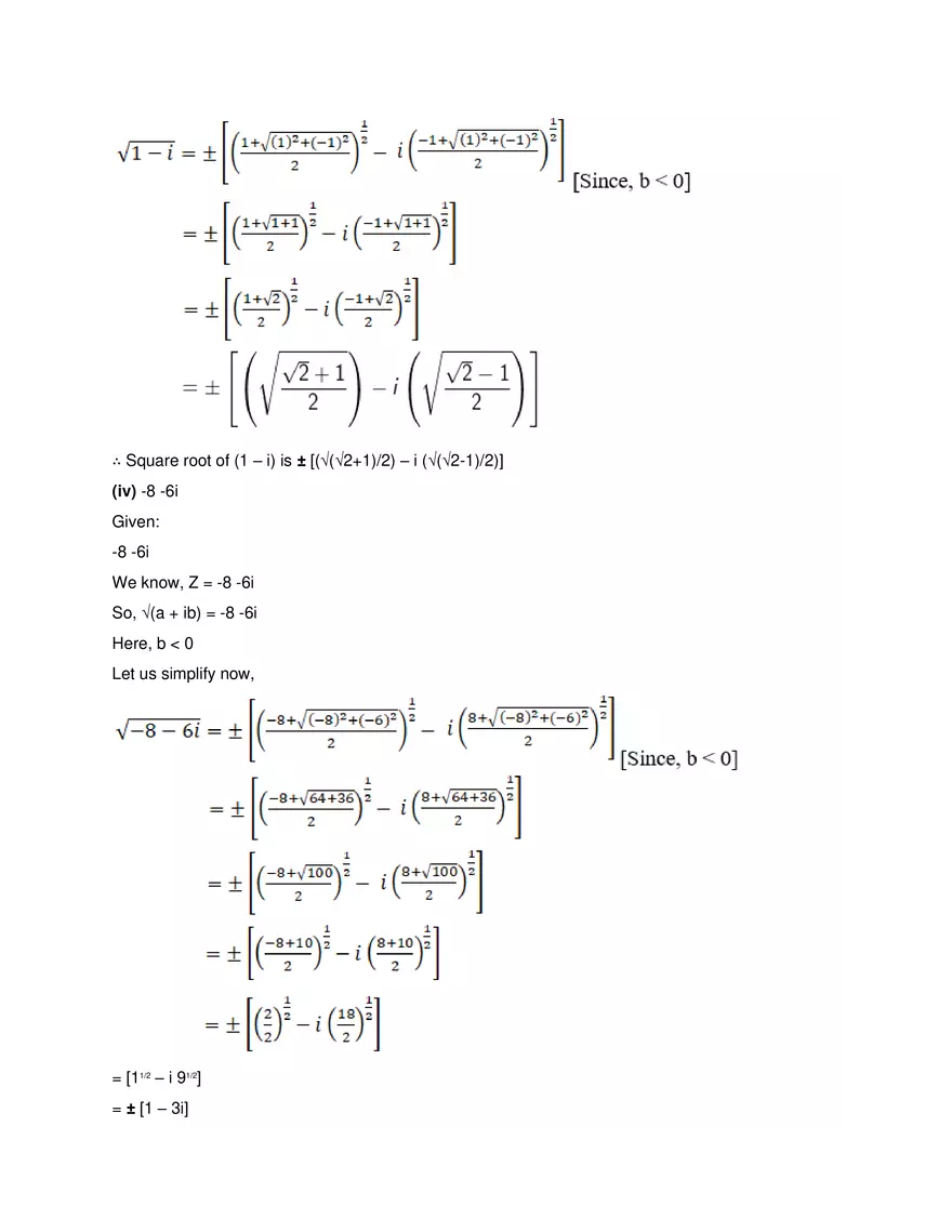 RD Sharma Solutions for Class 11 Maths Chapter 13 Complex - Page 25