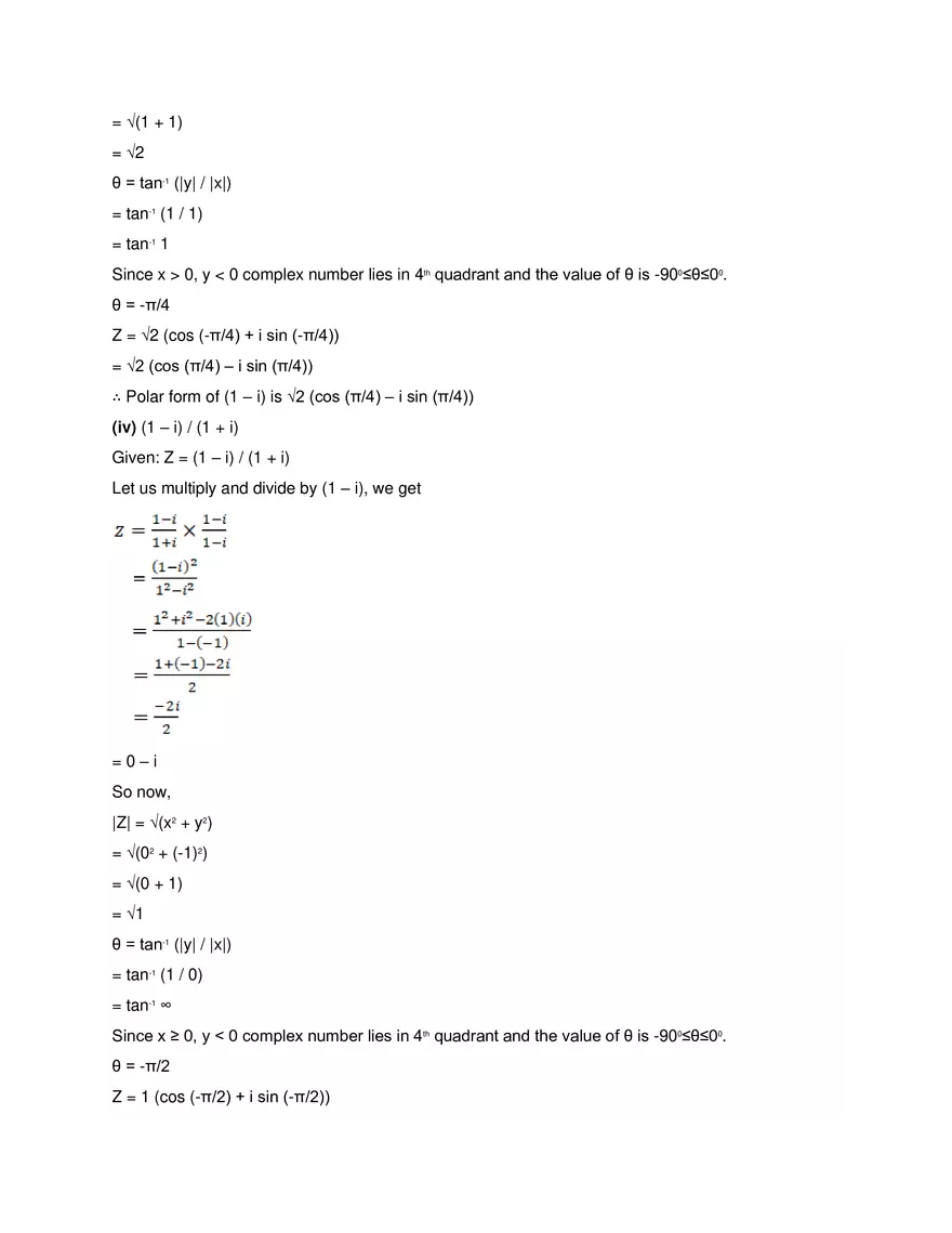 RD Sharma Solutions for Class 11 Maths Chapter 13 Complex - Page 32