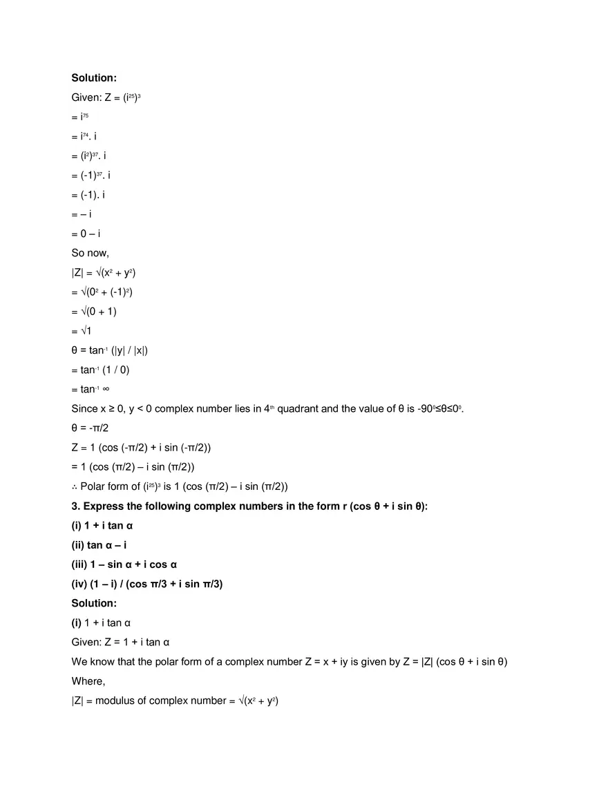 RD Sharma Solutions for Class 11 Maths Chapter 13 Complex - Page 37