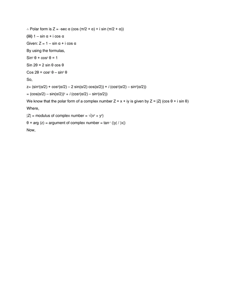RD Sharma Solutions for Class 11 Maths Chapter 13 Complex - Page 40
