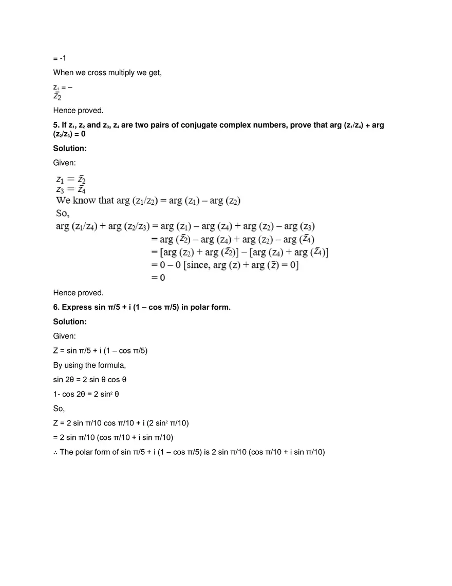 RD Sharma Solutions for Class 11 Maths Chapter 13 Complex - Page 45