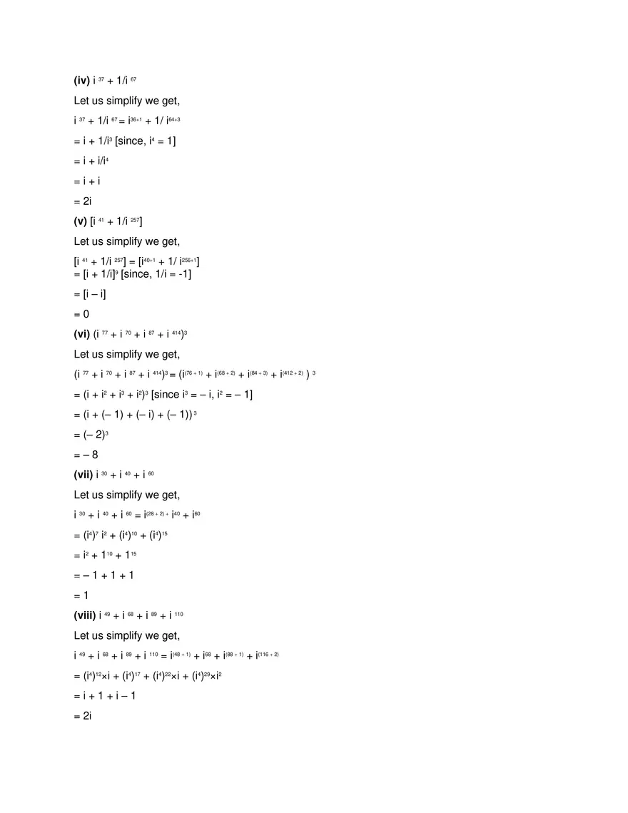 RD Sharma Solutions for Class 11 Maths Chapter 13 Complex - Page 2
