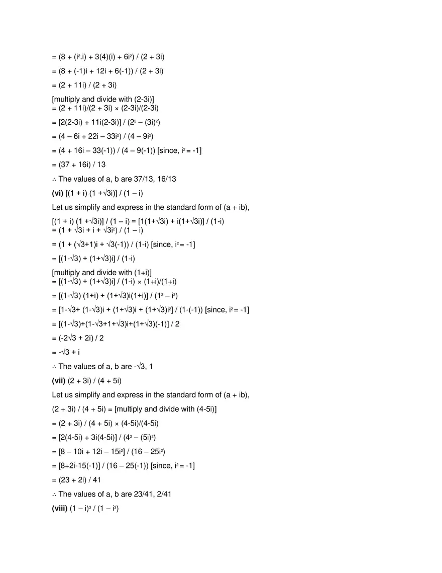 RD Sharma Solutions for Class 11 Maths Chapter 13 Complex - Page 47