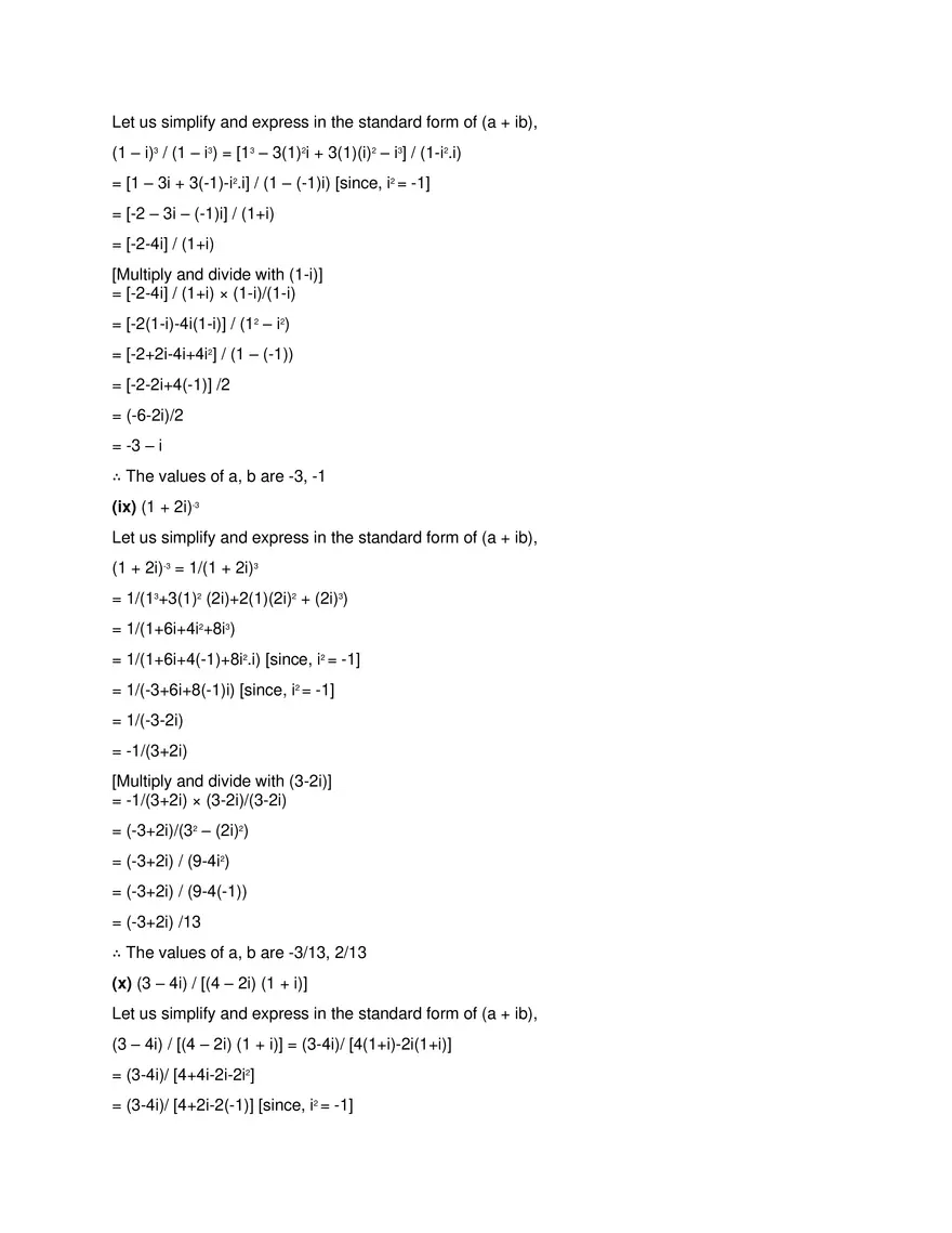 RD Sharma Solutions for Class 11 Maths Chapter 13 Complex - Page 48