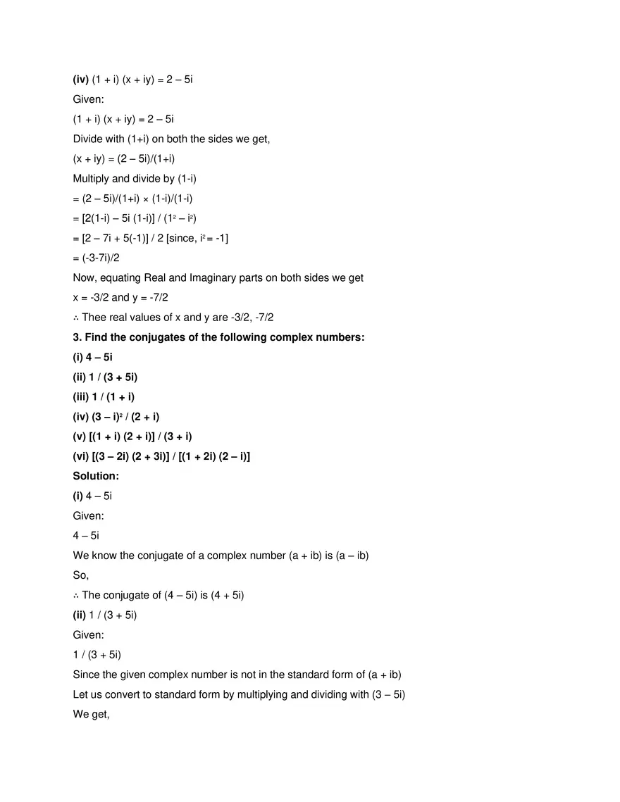 RD Sharma Solutions for Class 11 Maths Chapter 13 Complex - Page 6