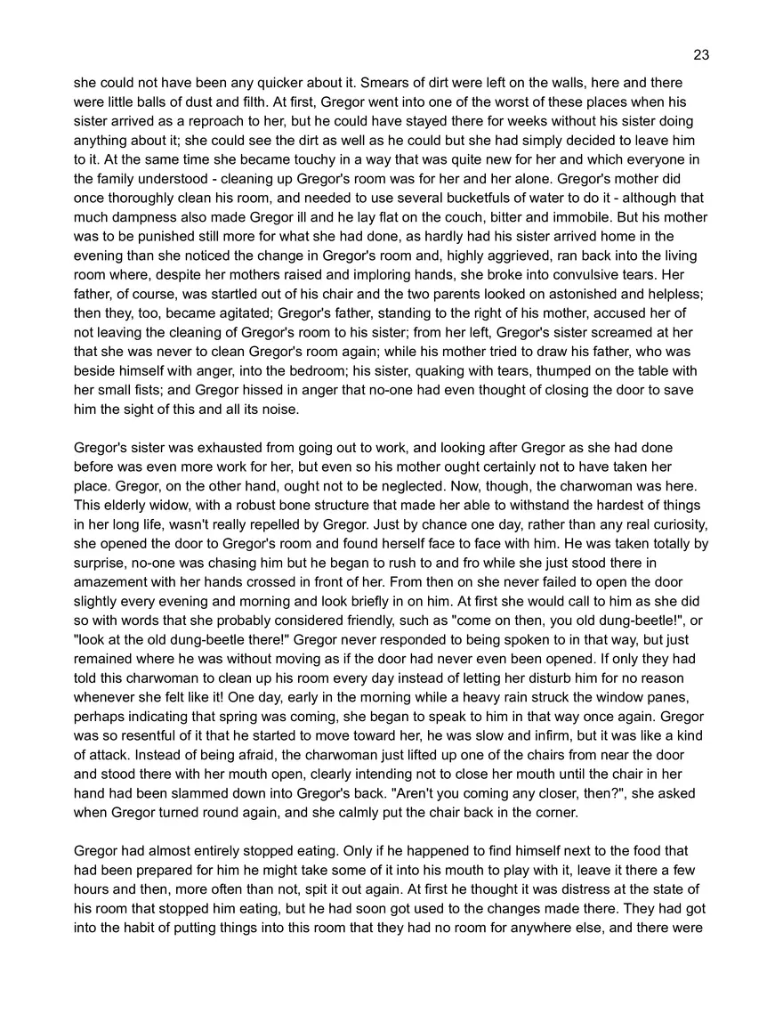 Text: Metamorphosis by Franz Kafka - Page 16