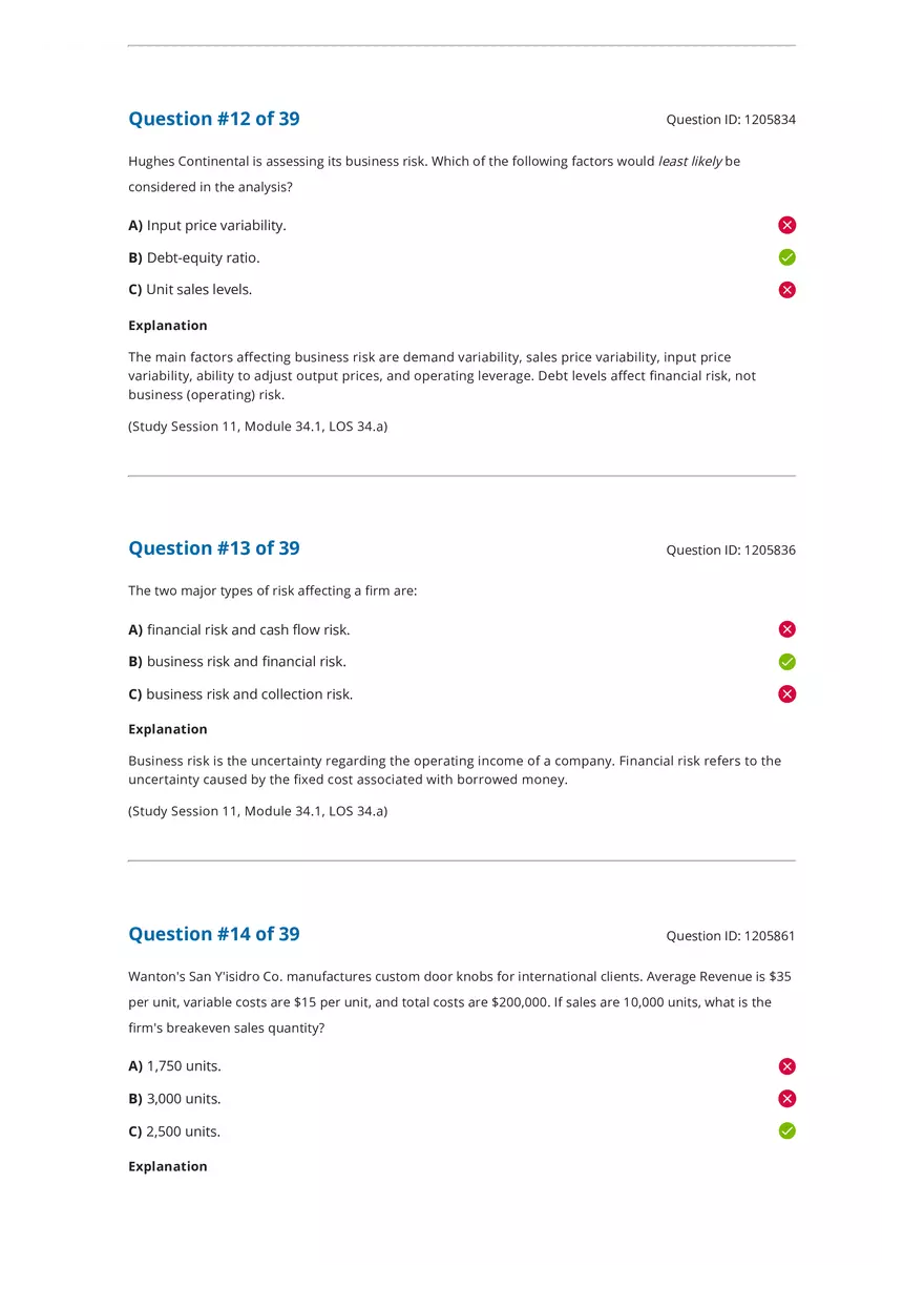 CFA 2020 Level I Measures of Leverage Answers - Page 14