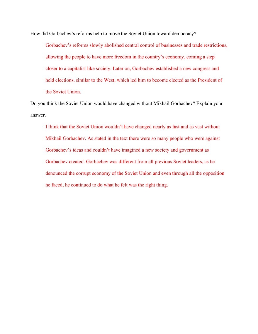 World Civilizations Perestroika and Glasnost - Page 2