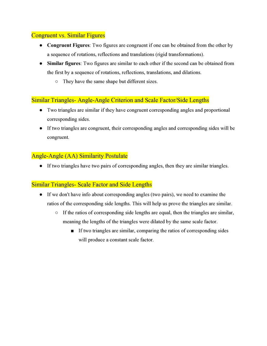 Pre Algebra Transformations - Page 3