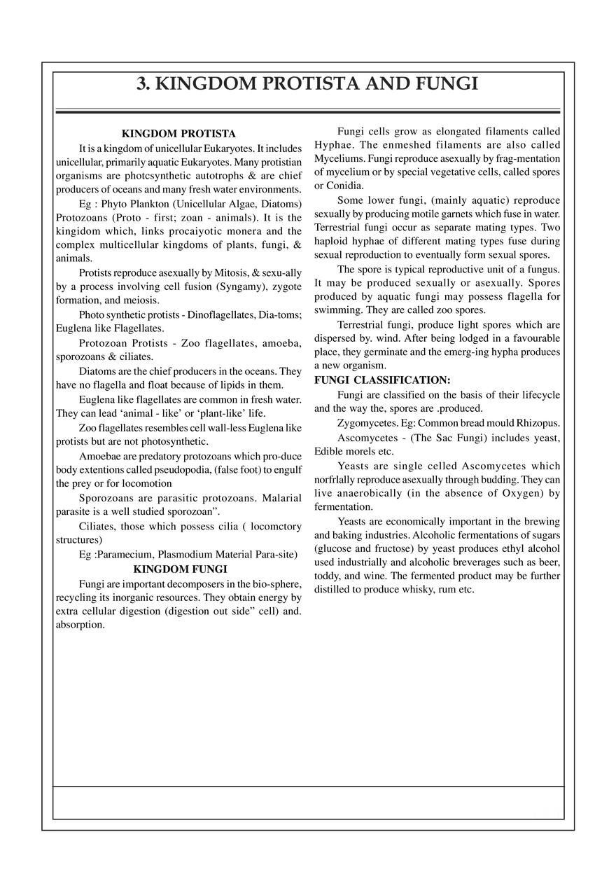 3. Kingdom Protista and Fungi - Page 1