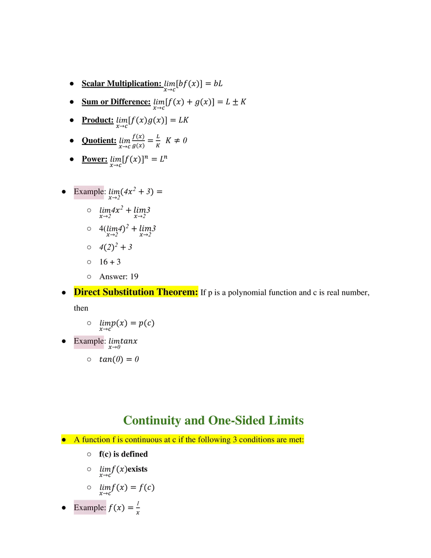 Unit 9 Introduction to the Limit Process and a Preview of Calculus - Page 3