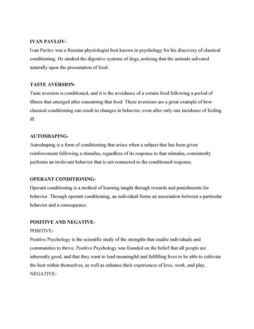 Psychology  6. Learning - Page 2