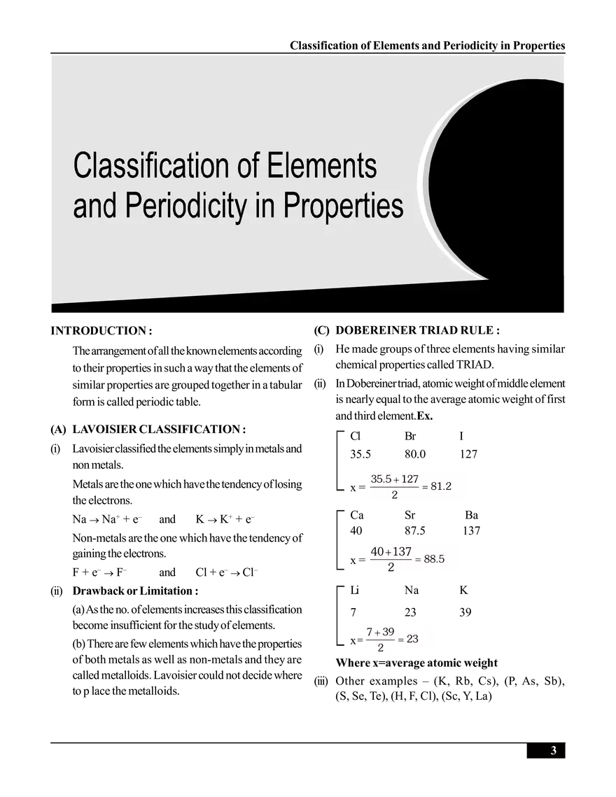Classification of Elements and Periodicity in Properties - Page 1