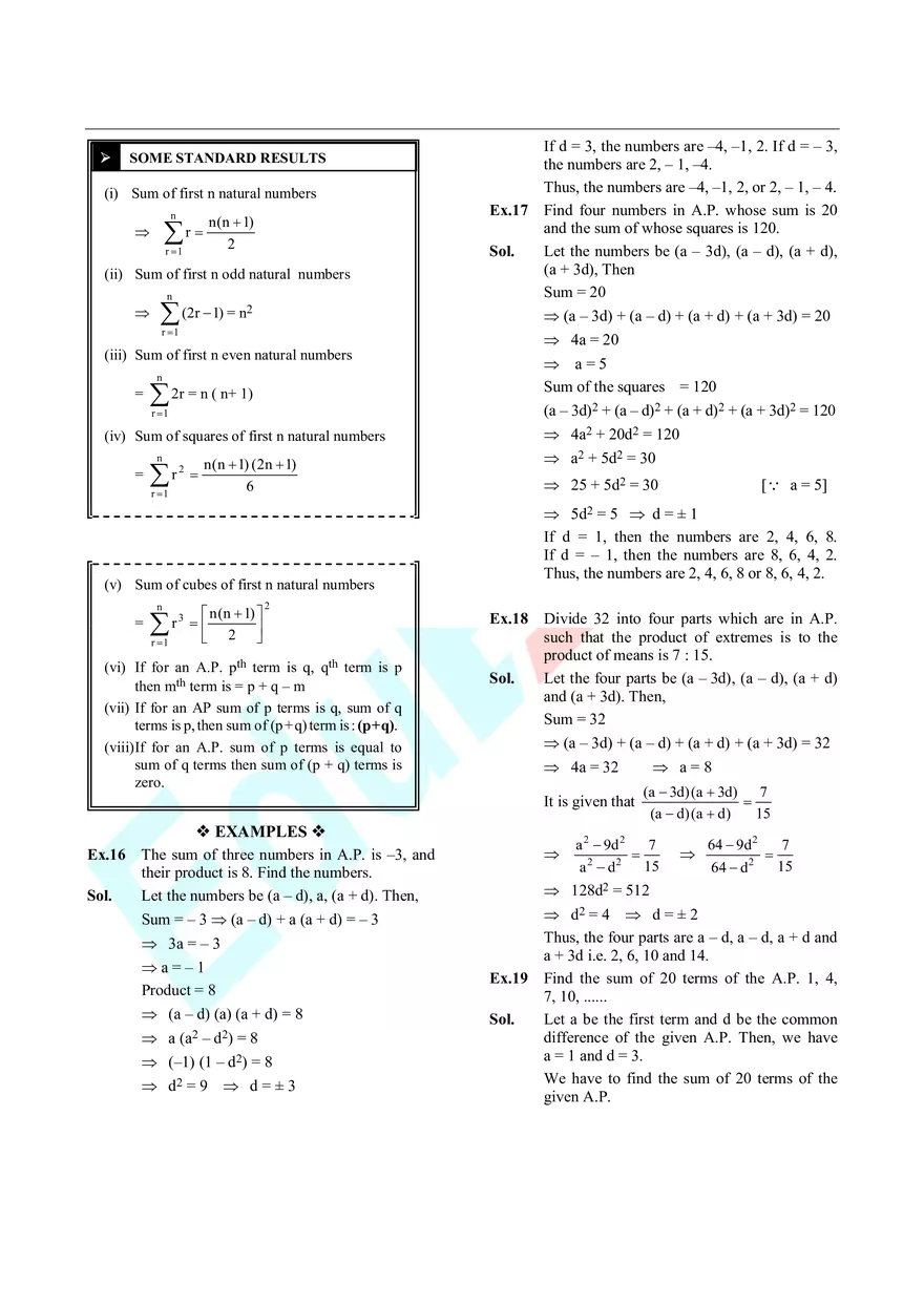 Arithmetic Progressons - Page 7