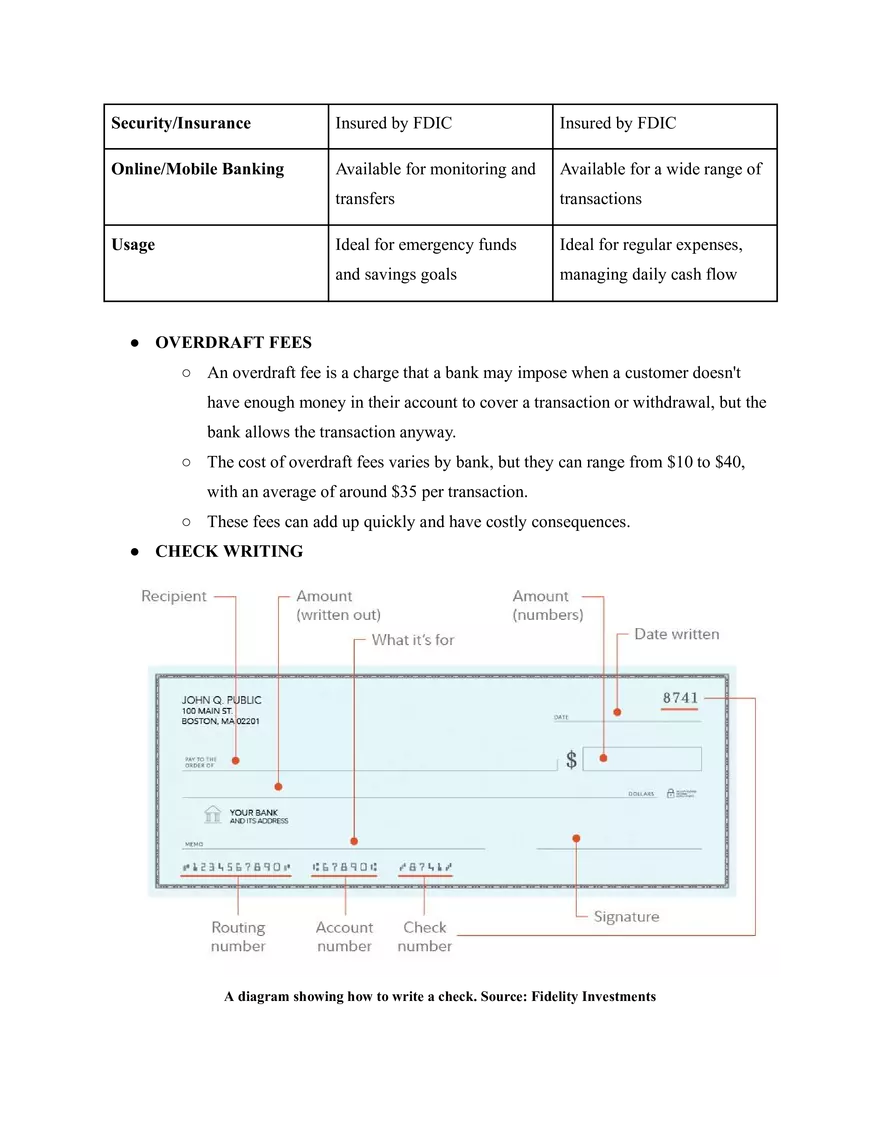 Financial Literacy Checking and Savings - Page 3