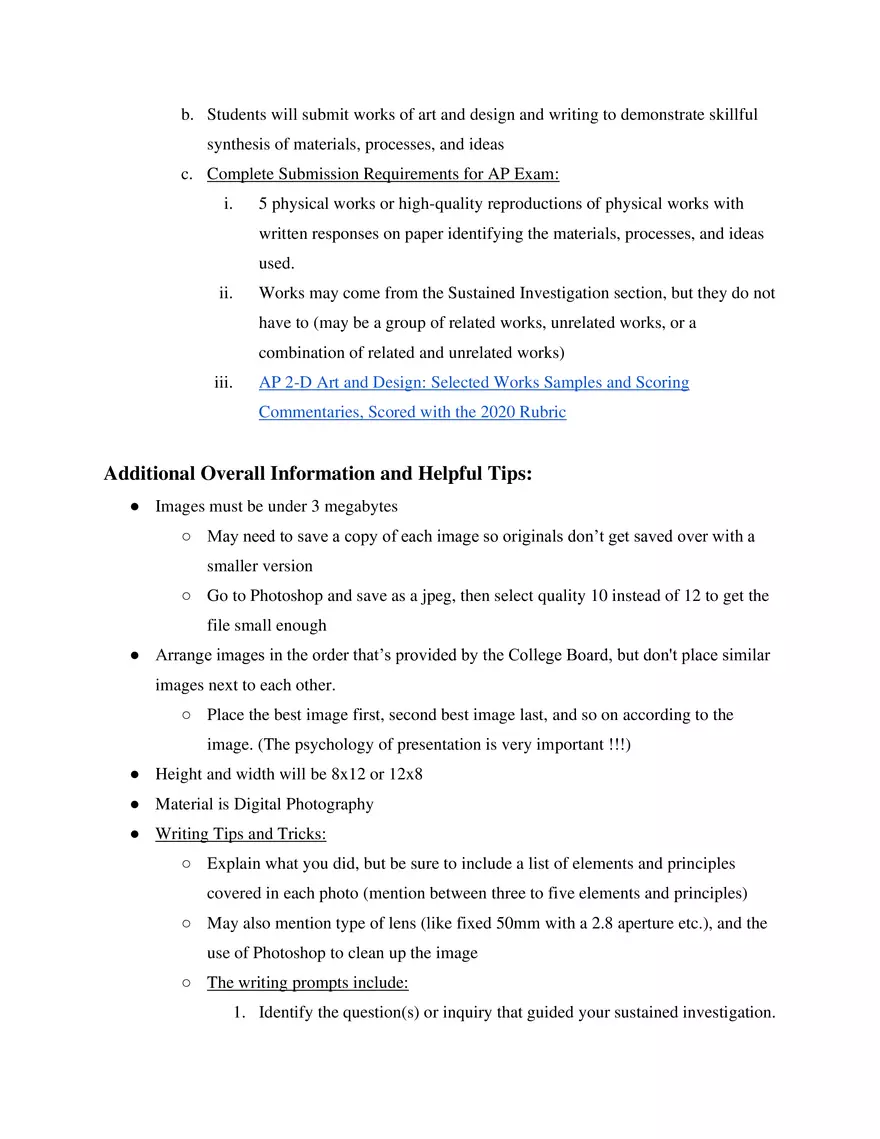 AP Photography AP Studio Art 2D Design - Page 2