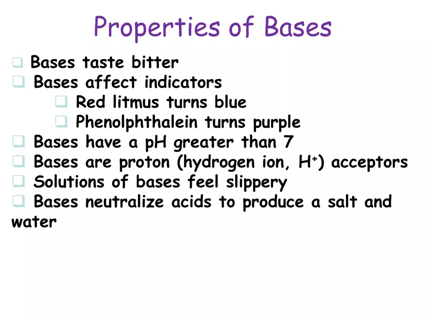 Acids and Bases Some Definitions - Page 18