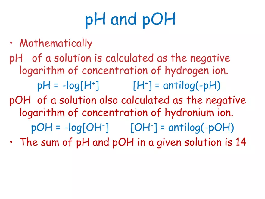 Acids and Bases Some Definitions - Page 33