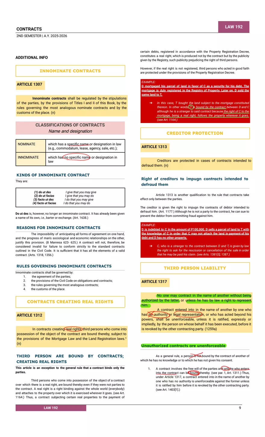 Contracts Classifications and Rules - Page 9