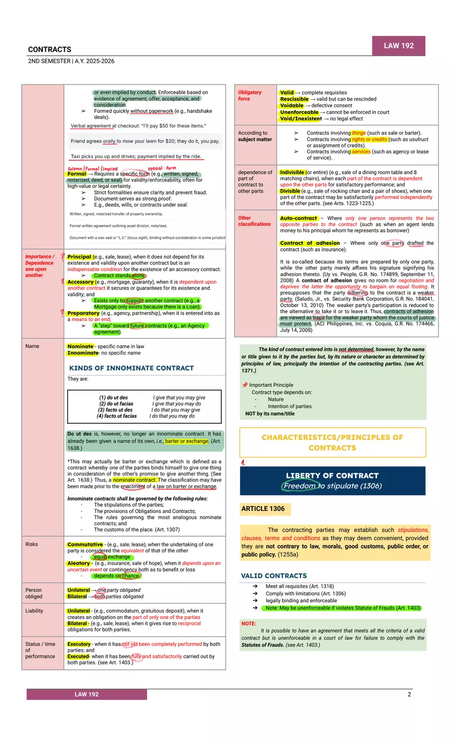Contracts Classifications and Rules - Page 2