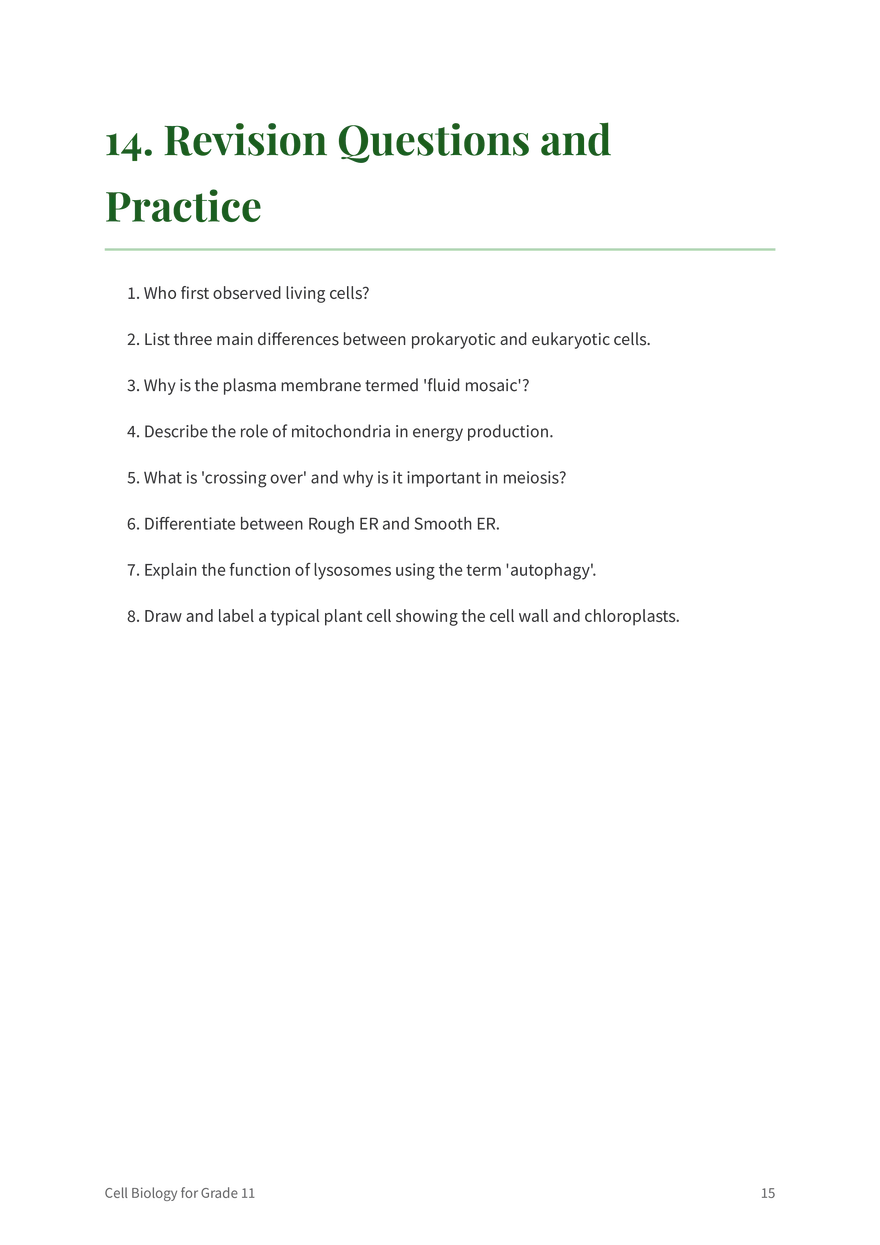 The Fundamentals of Cell Biology Grade 11 - Page 7