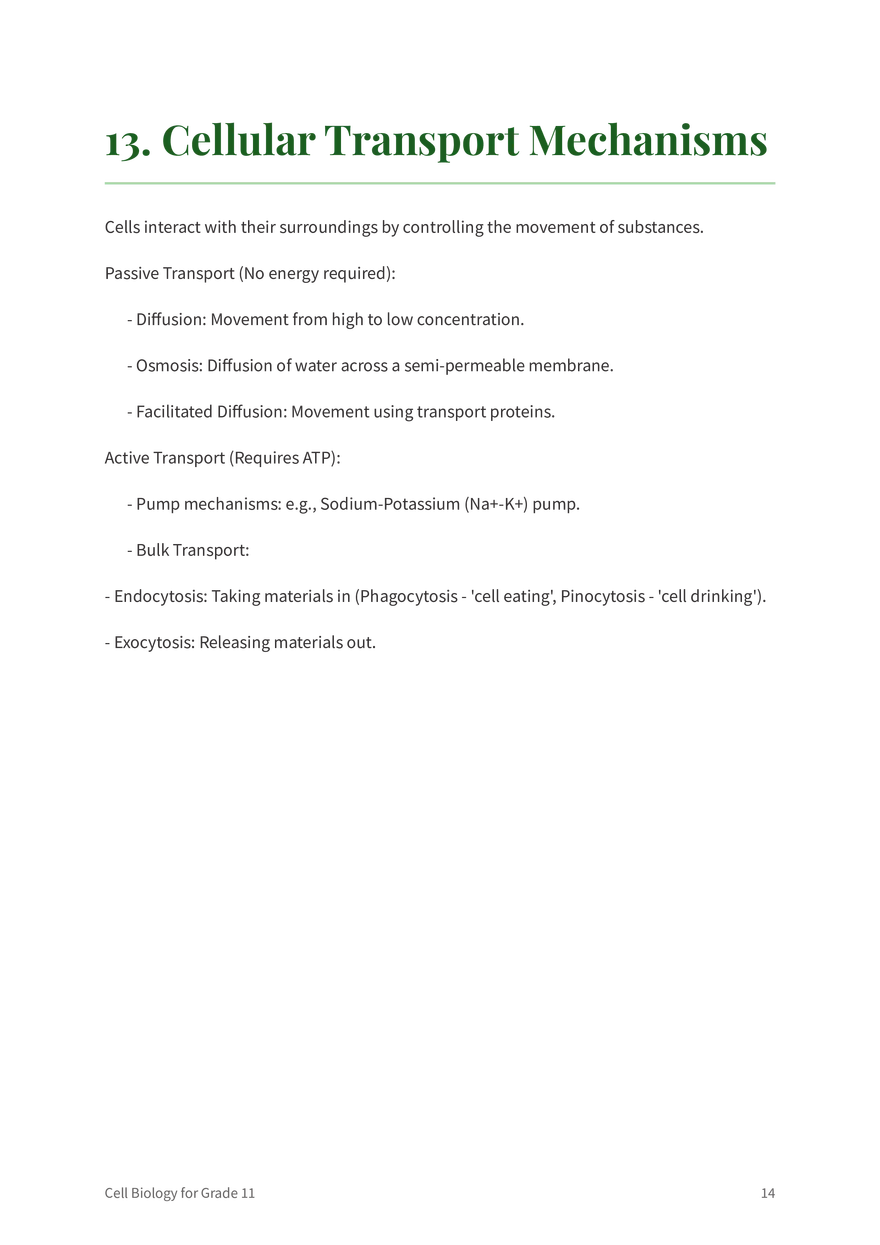 The Fundamentals of Cell Biology Grade 11 - Page 6