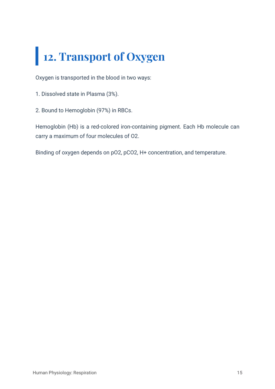 Respiratory System in Humans Grade 11 - Page 7