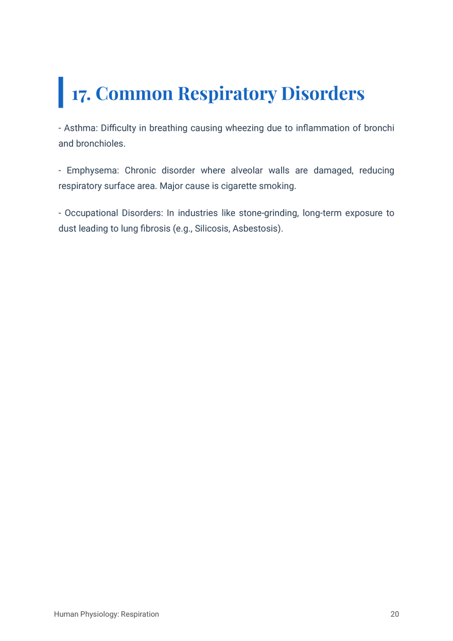 Respiratory System in Humans Grade 11 - Page 12
