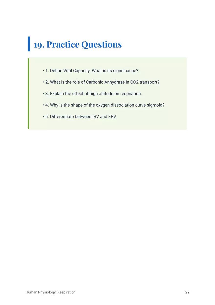 Respiratory System in Humans Grade 11 - Page 15