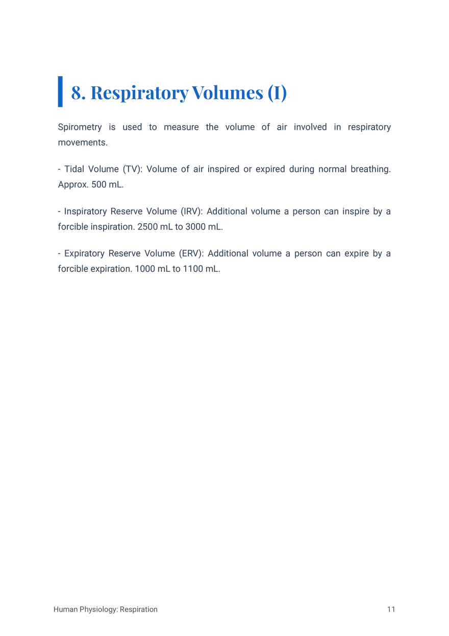 Respiratory System in Humans Grade 11 - Page 3
