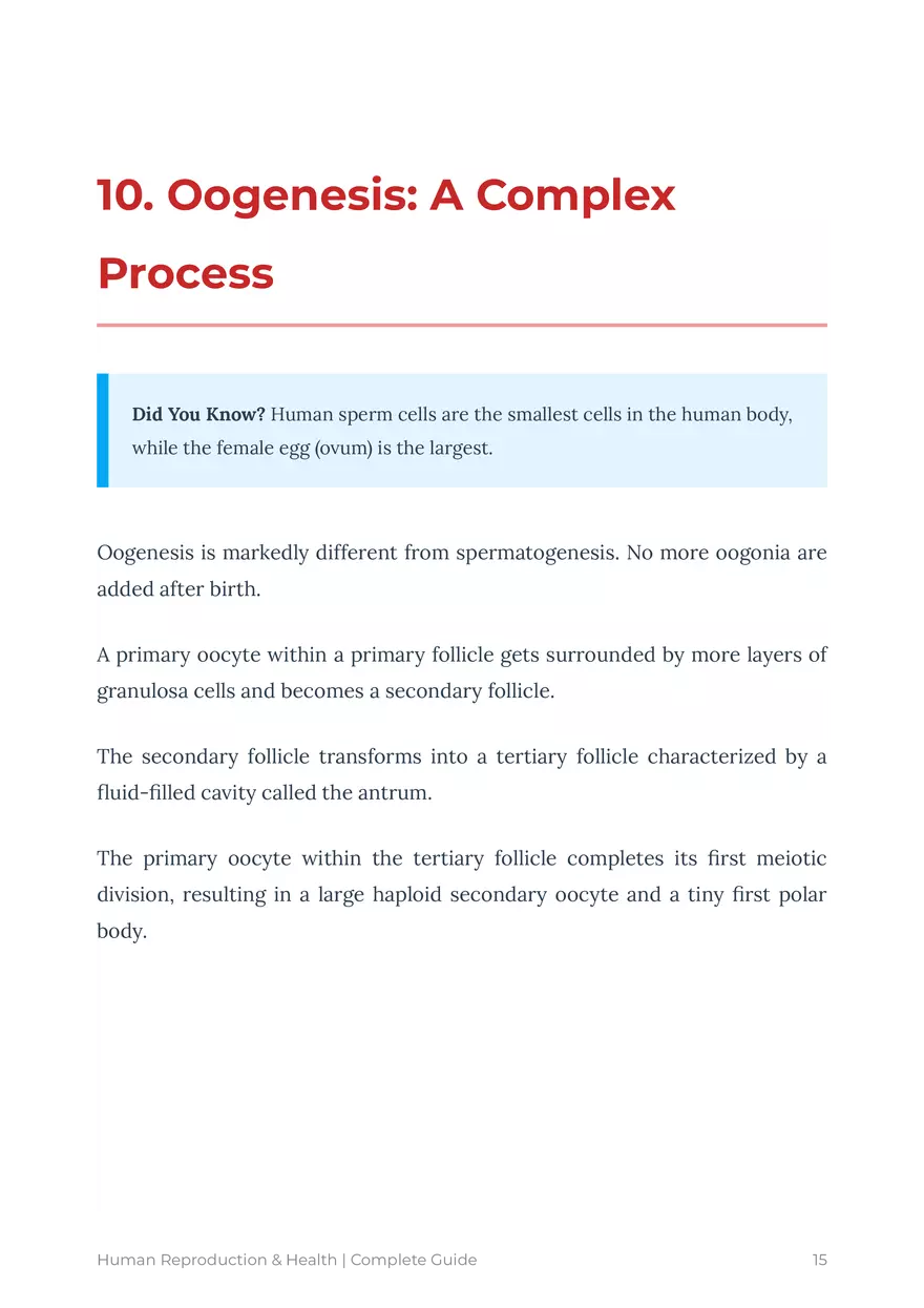 Human Reproduction: A Comprehensive Educational Guide For Grades 9-12 - Page 7