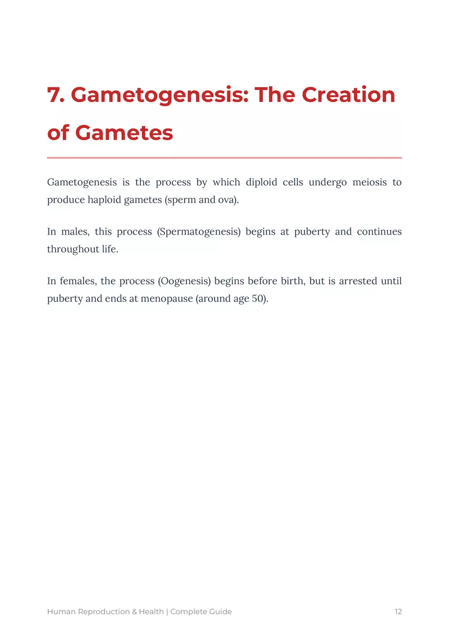 Human Reproduction: A Comprehensive Educational Guide For Grades 9-12 - Page 4