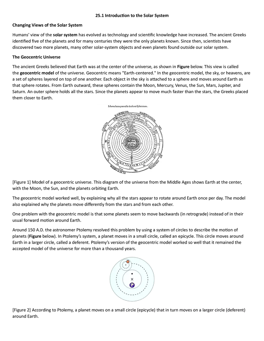25.1 Introduction to the Solar System - Page 1