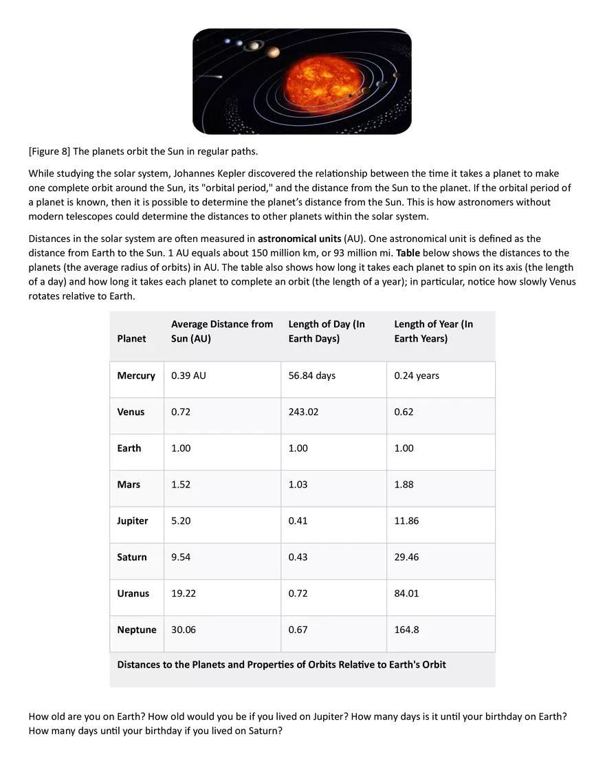 25.1 Introduction to the Solar System - Page 5