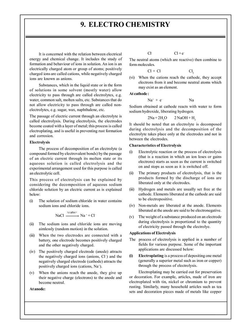 9. Electro Chemistry - Page 1