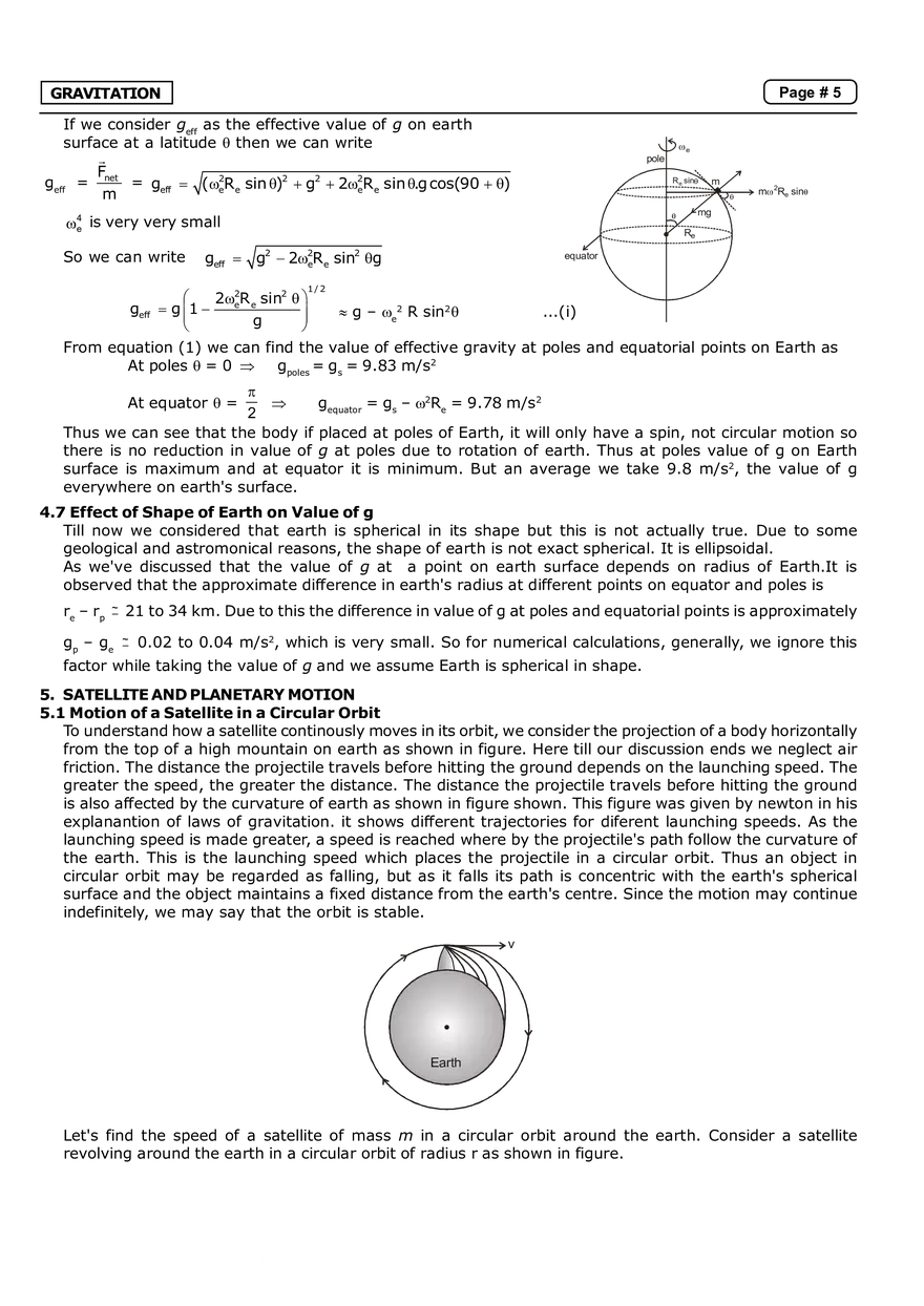 Gravitation Notes - Page 5