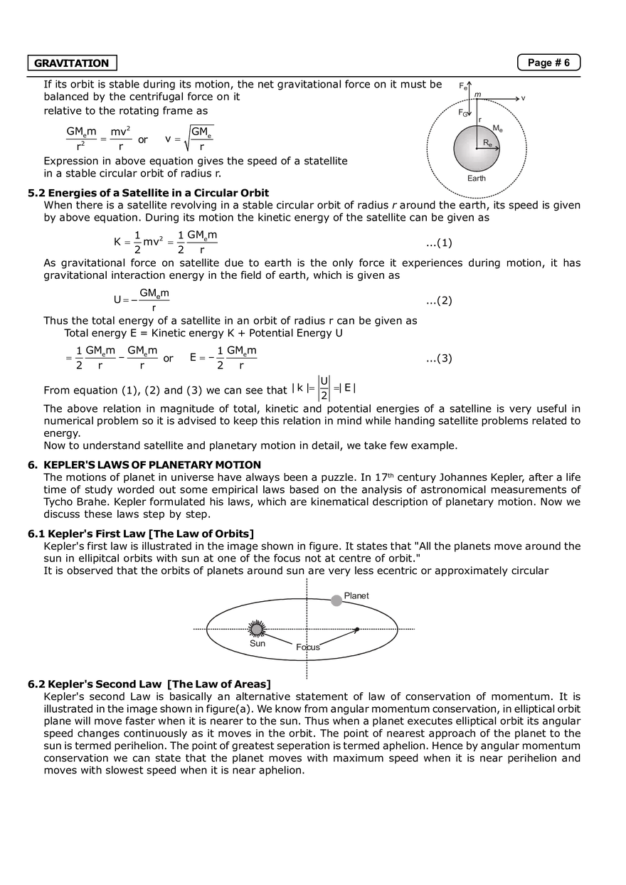 Gravitation Notes - Page 6