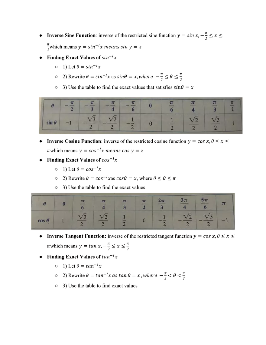 Pre-Calculus Course Study Guide - Page 12